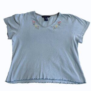 90s Embroidered Baby Tee